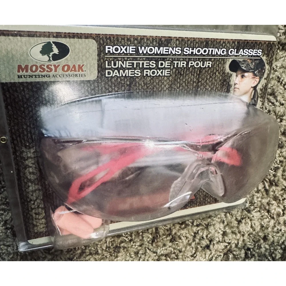 Mossy Oak Ladies Shooting Glasses Clear Lens with Pink Arms